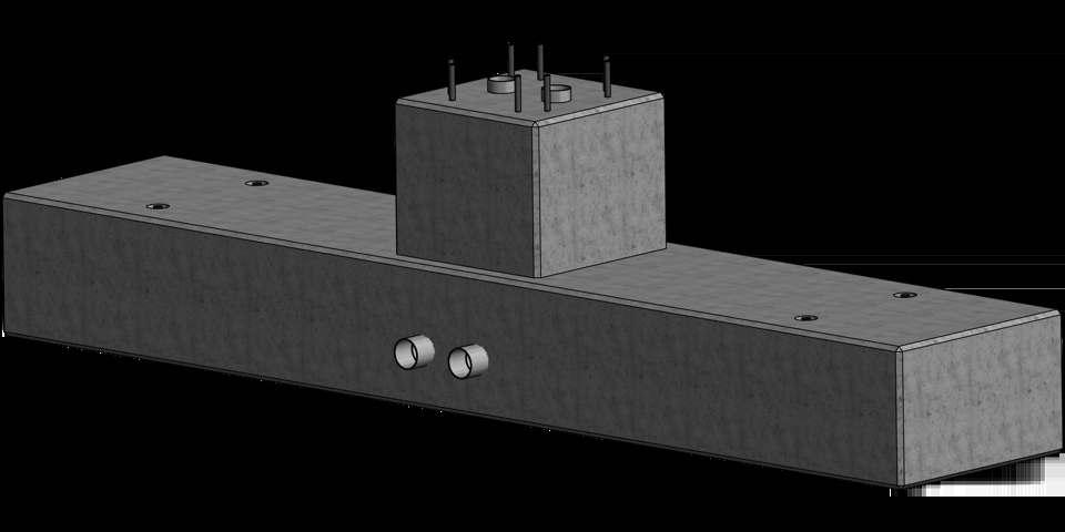 Ritning av ett fundament som är utformad som en ubåt.